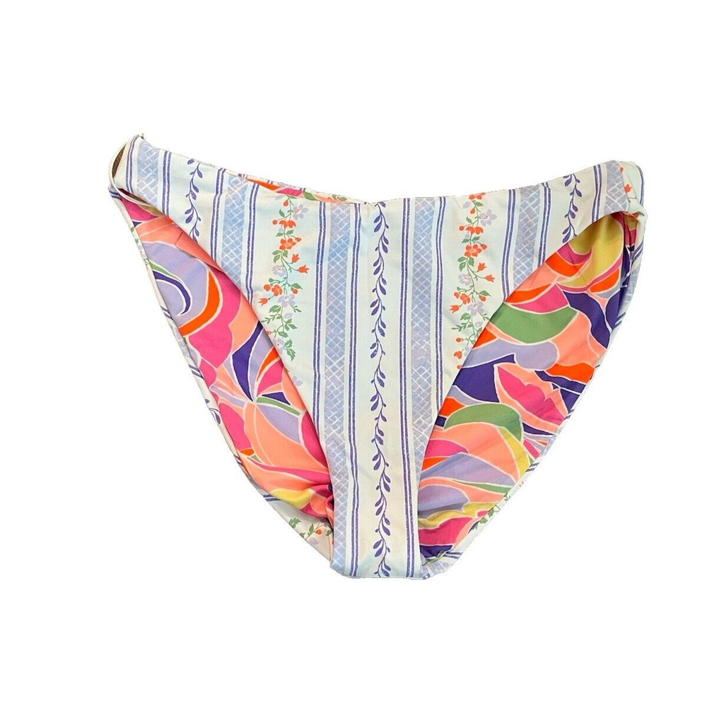 Maaji Multicolor Floral‎ Print Women's Swimsuit Bikini Bottom Size L